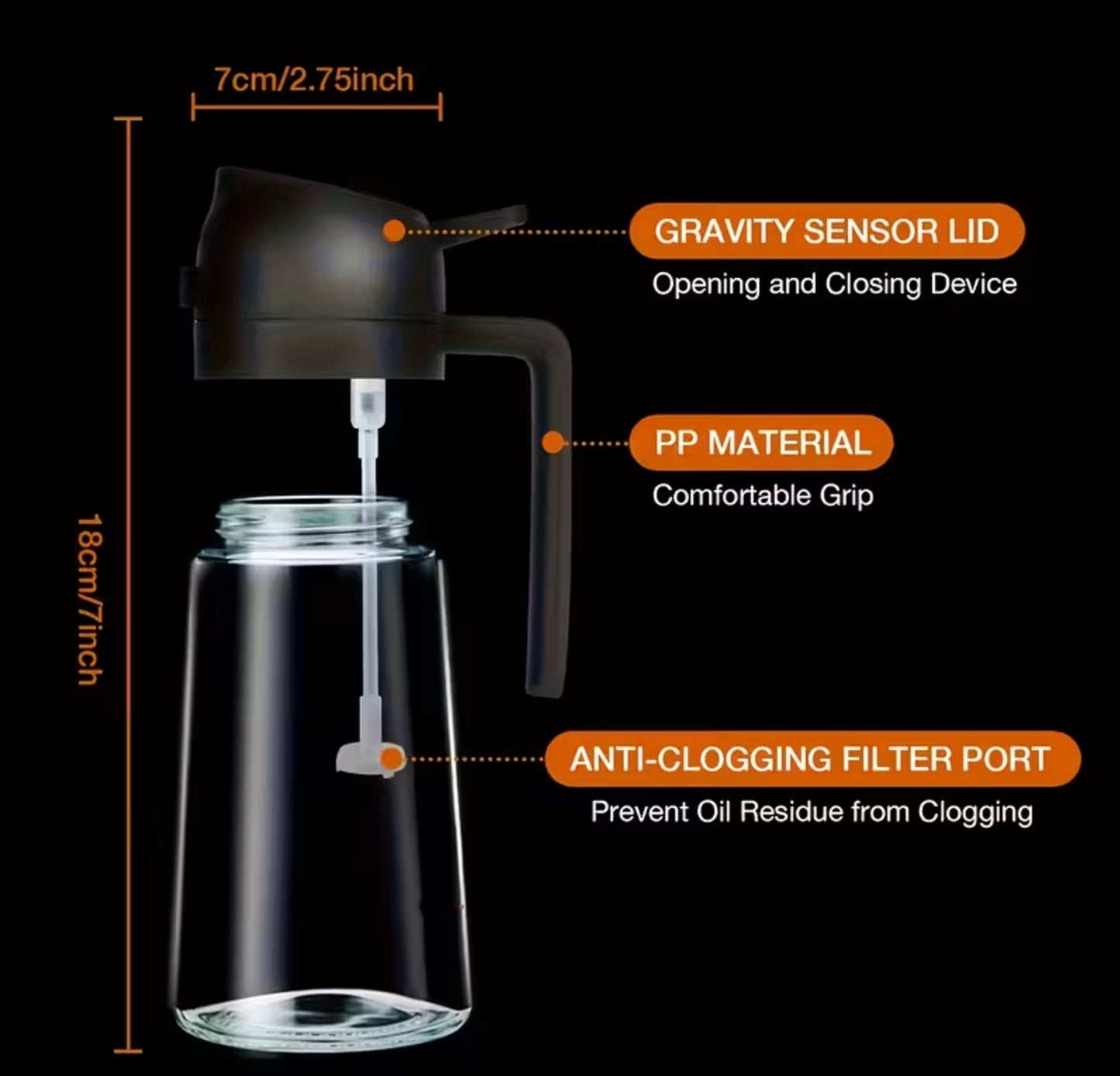 2-in-1 Portable Oil Sprayer and Dispenser